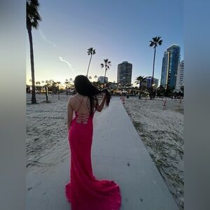 hot pink prom dress size 4
